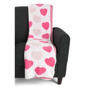 Cupcakes and Cashmere Viral TIKTOK Pink Heart Valentine Throw Blanket NWT‎
